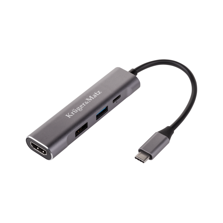 Adapter (HUB) USB typu C na HDMI/USB3.0/USB2.0/C port Adapter (HUB) USB typu C na HDMI/USB3.0/USB2.0/C port