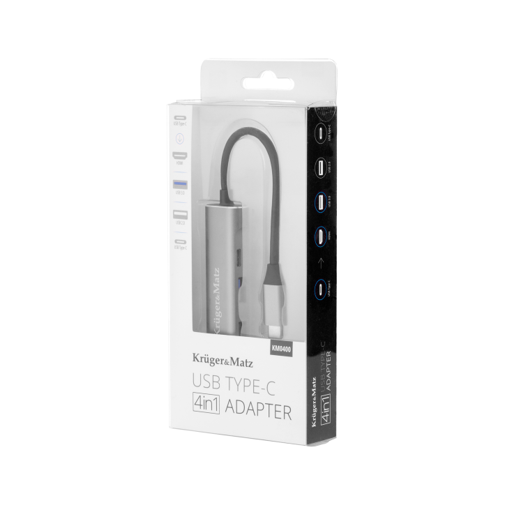 Adapter (HUB) USB typu C na HDMI/USB3.0/USB2.0/C port Adapter (HUB) USB typu C na HDMI/USB3.0/USB2.0/C port