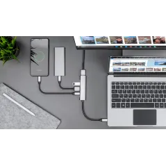 Adapter (HUB) USB typu C na HDMI/USB3.0/USB2.0/C port