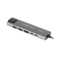 Adapter (HUB) USB typu C na HDMI/2x USB3.0/2x USB typu C/RJ45