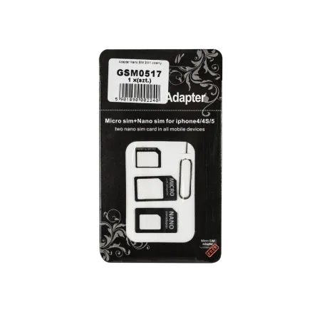 Adapter Nano SIM 3W1 czarny