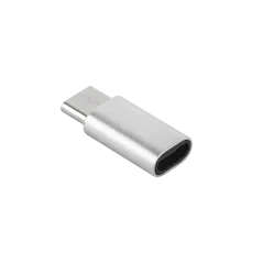 Adapter Przejściówka Micro USB - USB typu C M-Life srebrna