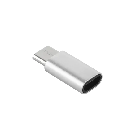 Adapter Przejściówka Micro USB - USB typu C M-Life srebrna