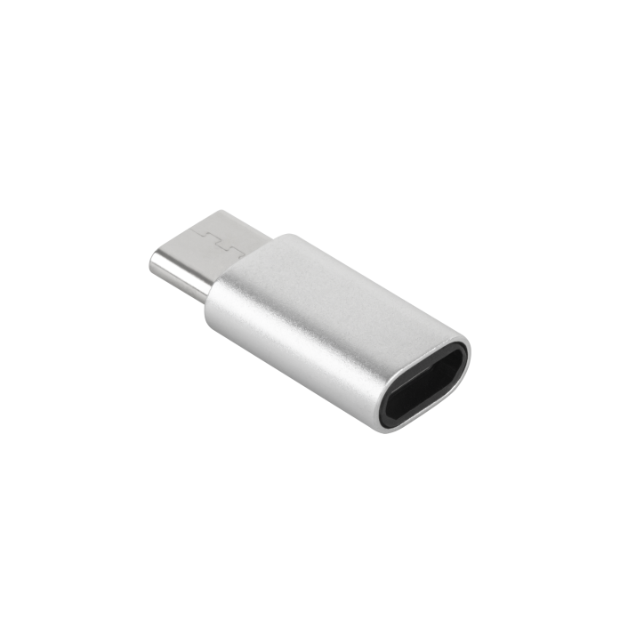 Adapter Przejściówka Micro USB - USB typu C M-Life srebrna Adapter Przejściówka Micro USB - USB typu C M-Life srebrna