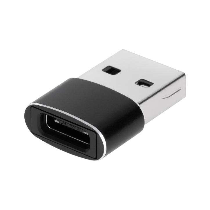 Adapter przejściówka USB - USB Typu C czarny Adapter przejściówka USB - USB Typu C czarny