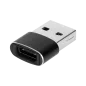 Adapter przejściówka USB - USB Typu C czarny Adapter przejściówka USB - USB Typu C czarny