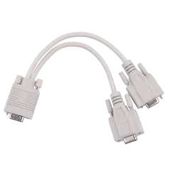 Adapter VGA (15pin męski) -2x (15pin żeński)