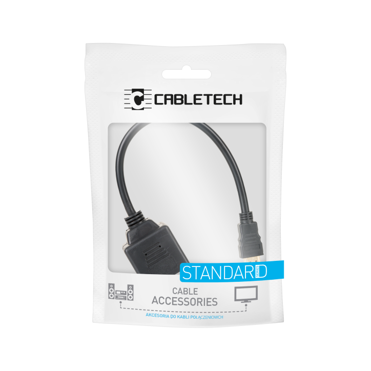Adapter wtyk HDMI - 2x gniazdo HDMI 20 cm Adapter wtyk HDMI - 2x gniazdo HDMI 20 cm