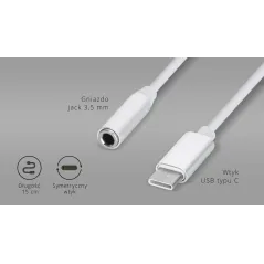 Adapter wtyk USB typu C - gniazdo jack 3.5 stereo Kruger&Matz Basic