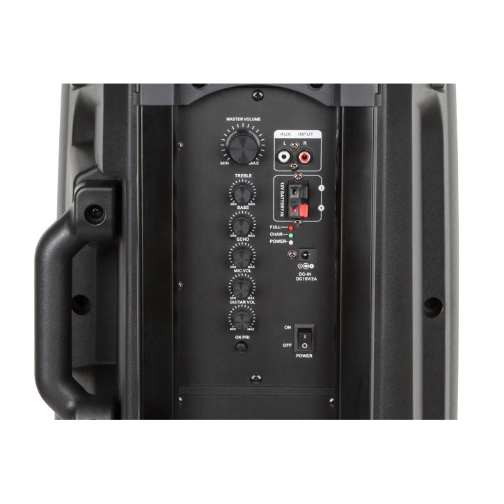 Aktywna kolumna głośnikowa (z 2 mikrofonami bezprzewodowymi UHF, SD, Bluetooth, FM, USB) 20 Watt Aktywna kolumna głośnikowa (z 2 mikrofonami bezprzewodowymi UHF, SD, Bluetooth, FM, USB) 20 Watt