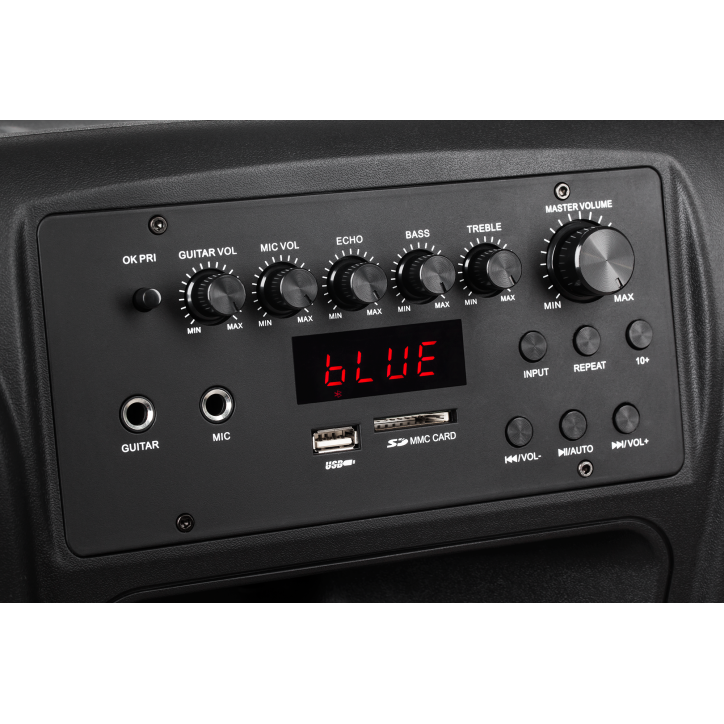 Aktywna kolumna głośnikowa (z 2 mikrofonami bezprzewodowymi UHF, SD, Bluetooth, FM, USB) 40 Watt Aktywna kolumna głośnikowa (z 2 mikrofonami bezprzewodowymi UHF, SD, Bluetooth, FM, USB) 40 Watt