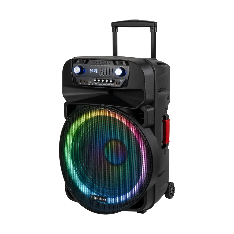 Aktywna kolumna głośnikowa (z 2 mikrofonami bezprzewodowymi UHF, SD, Bluetooth, FM, USB, LED) 60 Watt