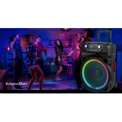 Aktywna kolumna głośnikowa (z 2 mikrofonami bezprzewodowymi UHF, SD, Bluetooth, FM, USB, LED) 60 Watt