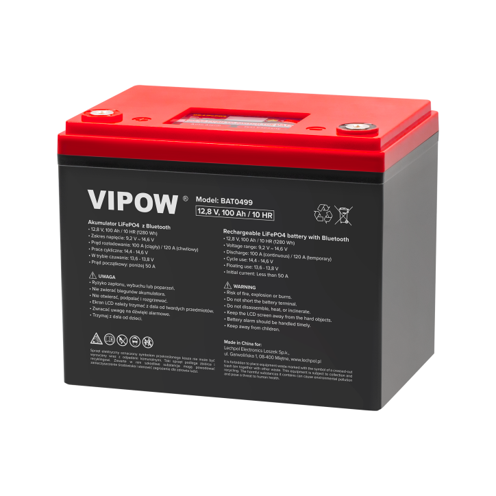 Akumulator LiFePO4 100Ah Bluetooth. Akumulator LiFePO4 100Ah Bluetooth.