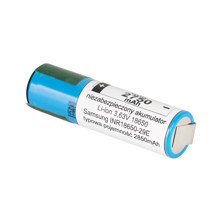 AKUMULATOR SAMSUNG 18650 2850mAh 3,7V z blaszkami INR18650-29E-FT AKUMULATOR SAMSUNG 18650 2850mAh 3,7V z blaszkami INR18650-29E-FT