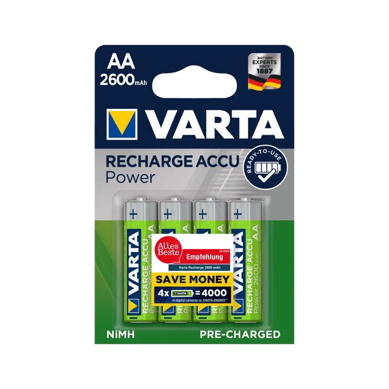 Akumulator VARTA AA 2600mAh 4szt./bl. Akumulator VARTA AA 2600mAh 4szt./bl.