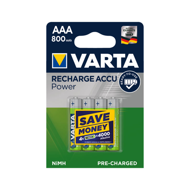 Akumulator VARTA AAA 800mAh 4szt./bl. Akumulator VARTA AAA 800mAh 4szt./bl.