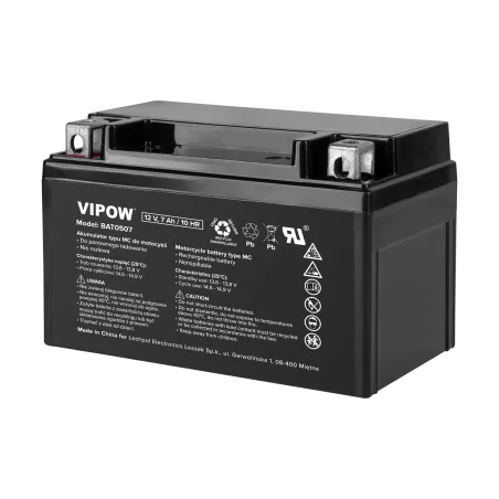 Akumulator VIPOW typu MC do motocykli 12V 7Ah