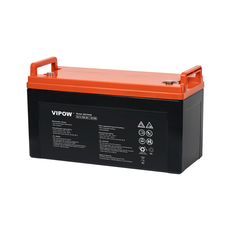 Akumulator żelowy 12V 120Ah Vipow Akumulator żelowy 12V 120Ah Vipow