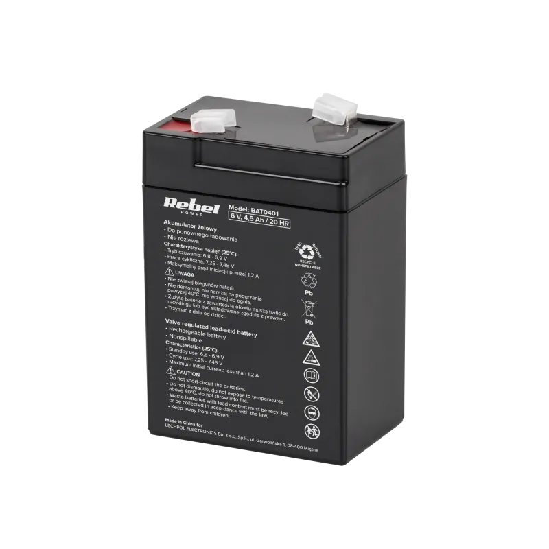 Akumulator żelowy Rebel 6V 4.5Ah