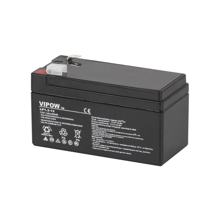 Akumulator żelowy VIPOW 12V 1.3Ah Akumulator żelowy VIPOW 12V 1.3Ah