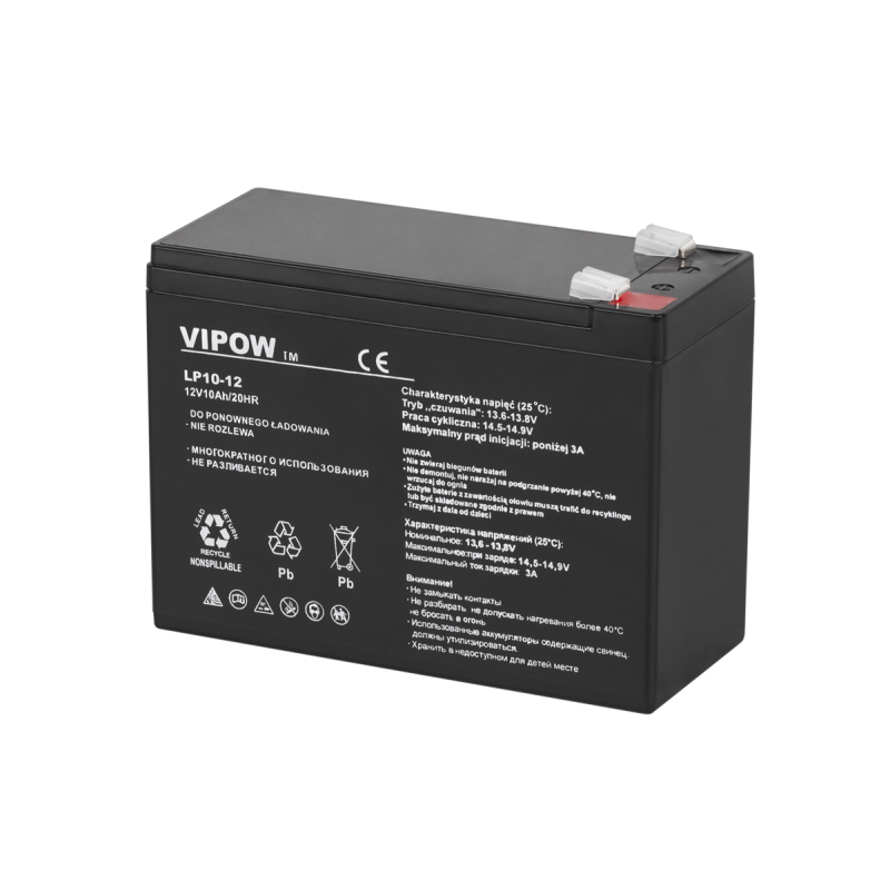 Akumulator żelowy VIPOW 12V 10Ah