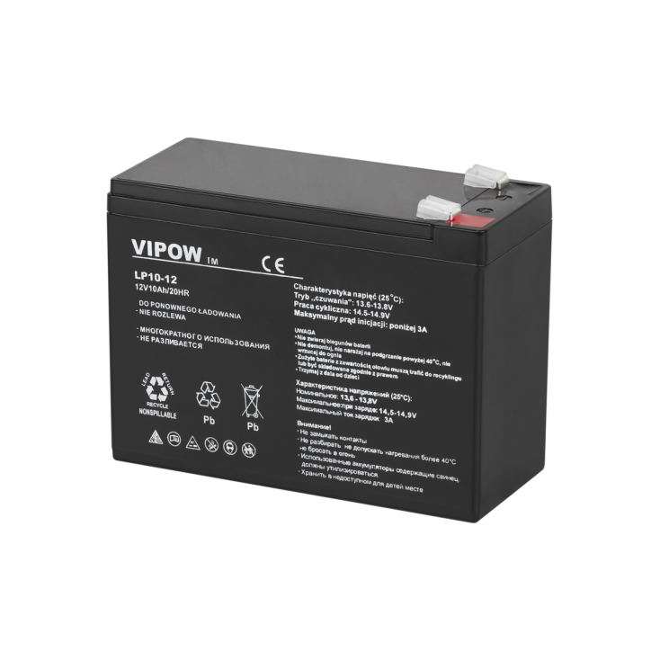 Akumulator żelowy VIPOW 12V 10Ah Akumulator żelowy VIPOW 12V 10Ah