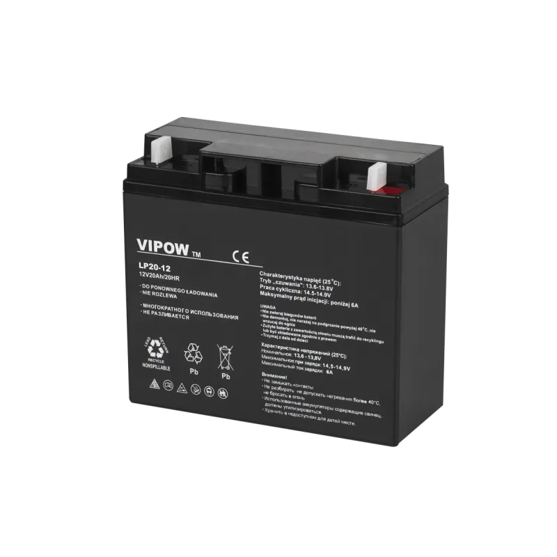 Akumulator żelowy VIPOW 12V 20Ah Akumulator żelowy VIPOW 12V 20Ah