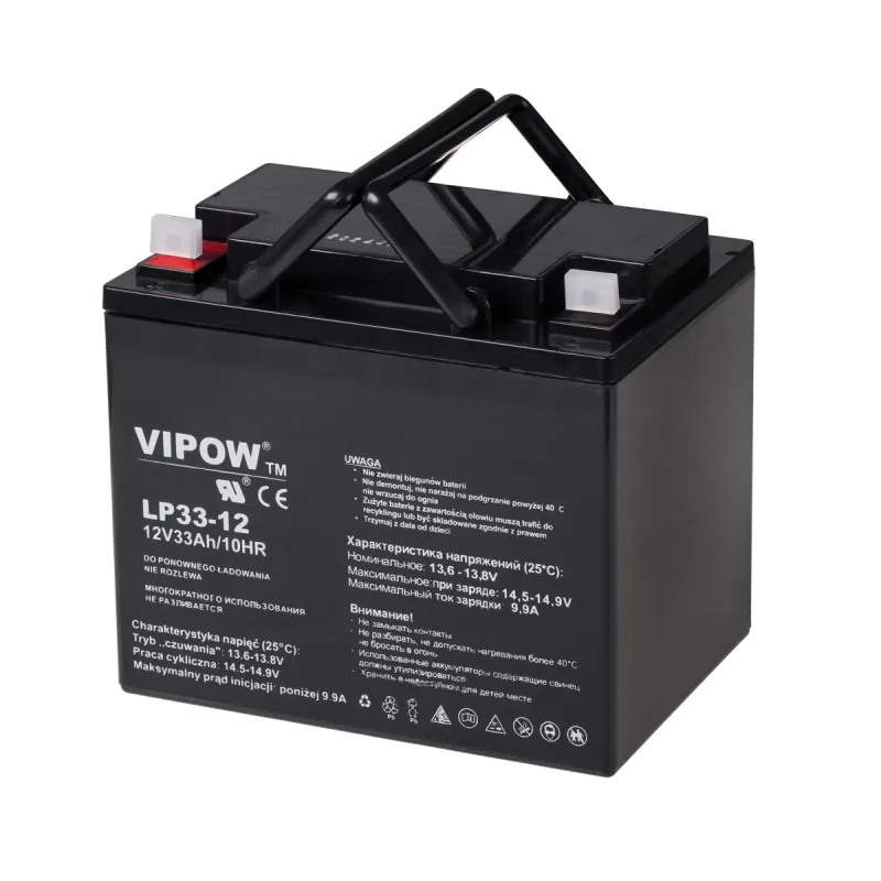 Akumulator żelowy VIPOW 12V 33Ah Akumulator żelowy VIPOW 12V 33Ah