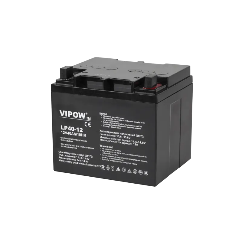 Akumulator żelowy VIPOW 12V 40Ah Akumulator żelowy VIPOW 12V 40Ah