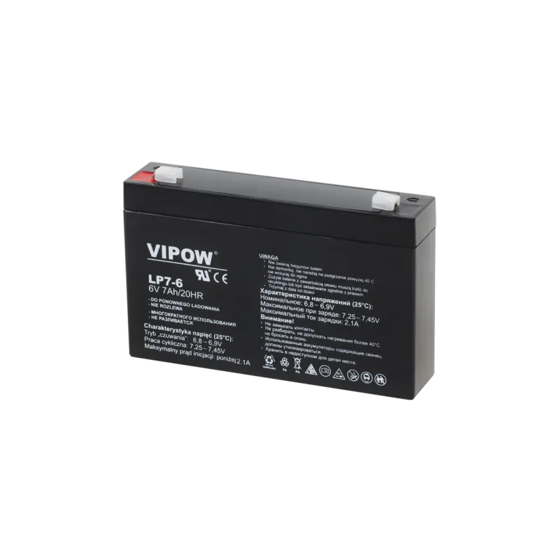 Akumulator żelowy VIPOW 6V 7Ah