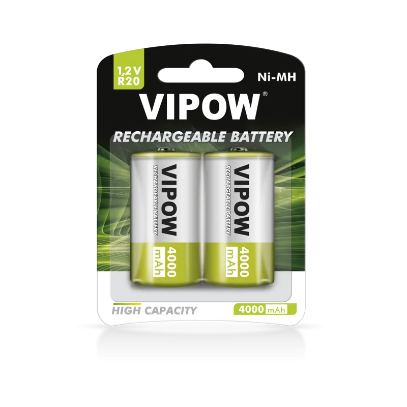 Akumulatorki VIPOW HR20 4000 mAh Ni-MH 2szt/bl Akumulatorki VIPOW HR20 4000 mAh Ni-MH 2szt/bl