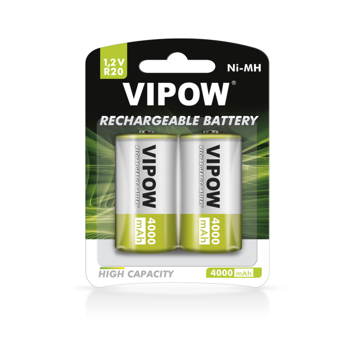 Akumulatorki VIPOW HR20 4000 mAh Ni-MH 2szt/bl Akumulatorki VIPOW HR20 4000 mAh Ni-MH 2szt/bl