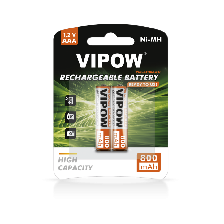 Akumulatorki VIPOW HR3 800 mAh Ni-MH 2szt/bl RTU Akumulatorki VIPOW HR3 800 mAh Ni-MH 2szt/bl RTU