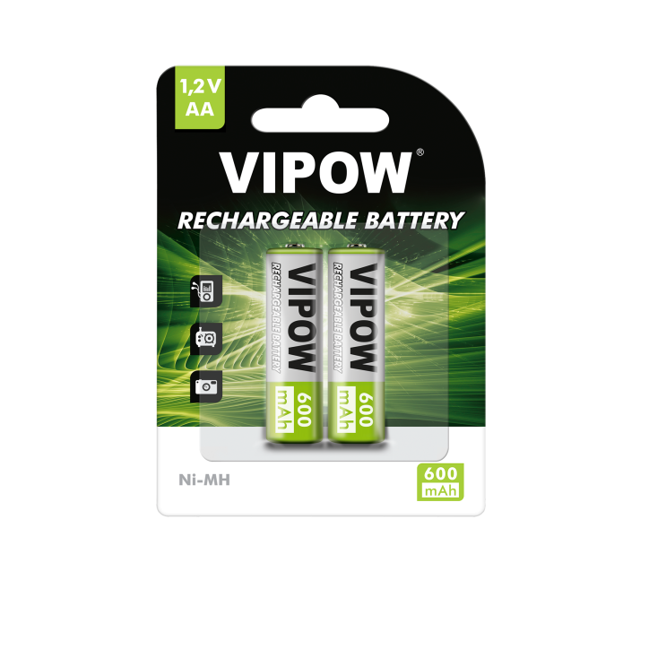 Akumulatorki VIPOW R06 600 mAh Ni-MH 2szt/bl Akumulatorki VIPOW R06 600 mAh Ni-MH 2szt/bl
