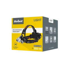 Akumulatorowa lampa czołowa Rebel dużej mocy