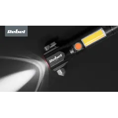 Akumulatorowa latarka wielofunkcyjna REBEL (zoom, nożyk, młotek do szyby)