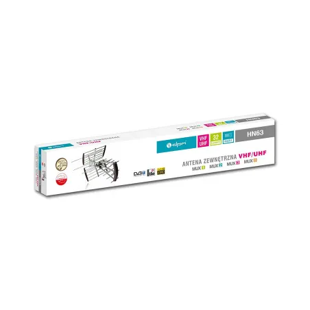 Antena kierunkowa DVB-T / DVB-T2 DPM HN63 z filtrem LTE, 32 el., bez wzmacniacza