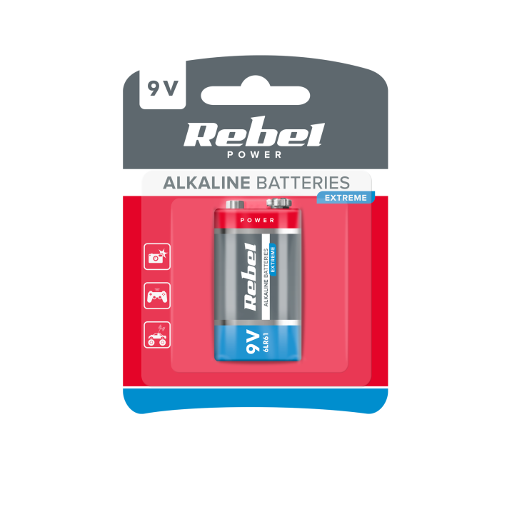 Bateria alkaliczna REBEL EXTREME 9V 6LR6 Bateria alkaliczna REBEL EXTREME 9V 6LR6