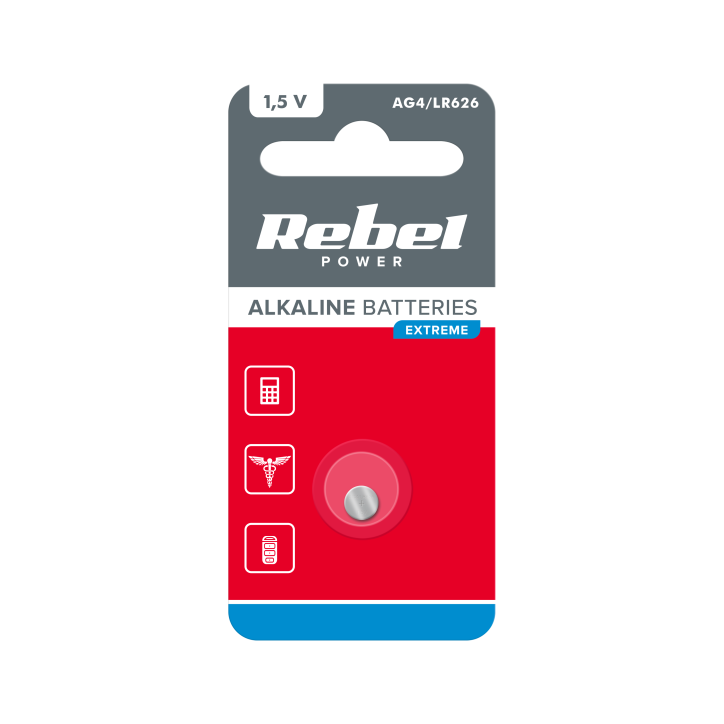 Bateria REBEL EXTREME AG4 1szt/blist. Bateria REBEL EXTREME AG4 1szt/blist.