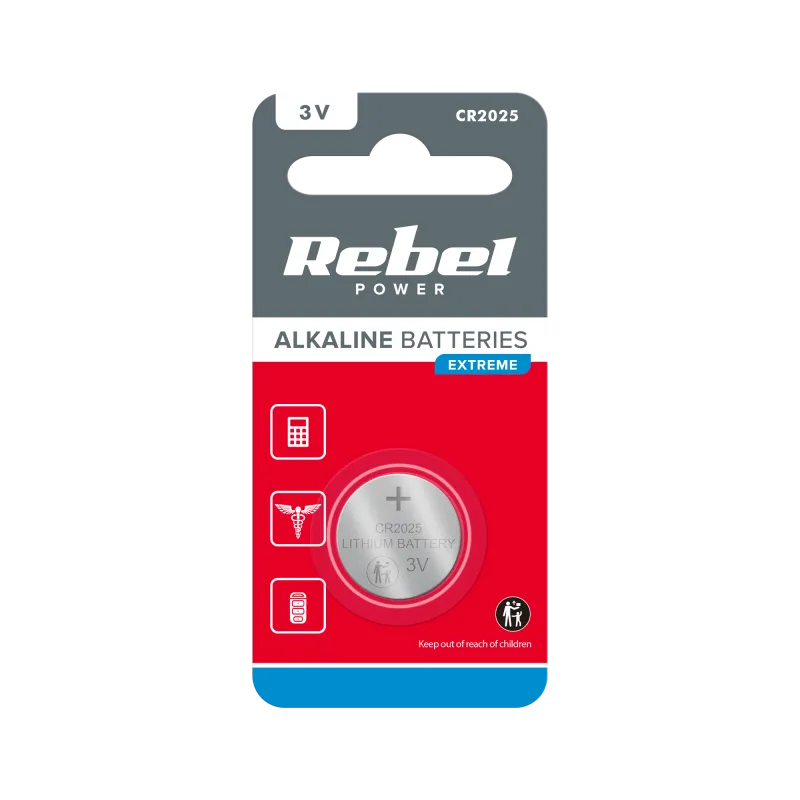 Bateria REBEL EXTREME CR2025 1szt/blist. Bateria REBEL EXTREME CR2025 1szt/blist.