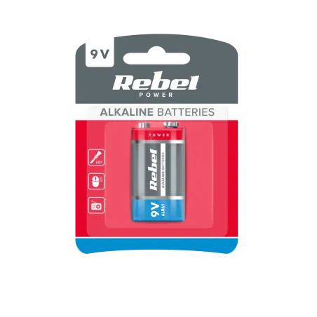 Baterie alkaliczne REBEL 9V 6LR61
