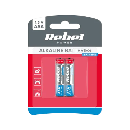 Baterie alkaliczne REBEL EXTREME LR03 2szt./bl.