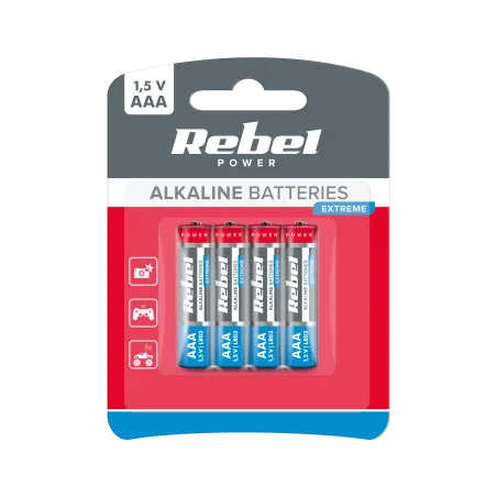 Baterie alkaliczne REBEL EXTREME LR03 4szt./bl.