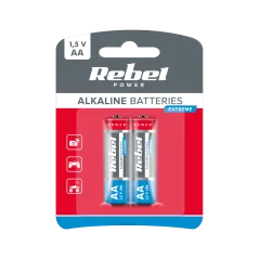 Baterie alkaliczne REBEL EXTREME LR06 2szt/bl.