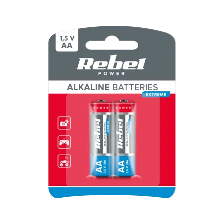 Baterie alkaliczne REBEL EXTREME LR06 2szt/bl.
