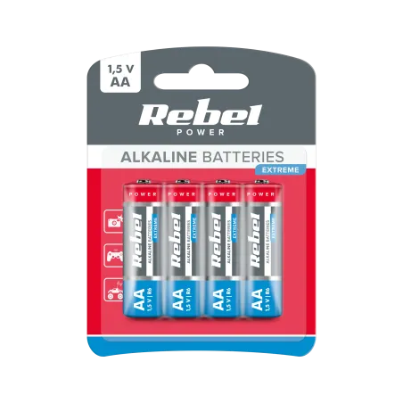 Baterie alkaliczne REBEL EXTREME LR06 4szt./bl.
