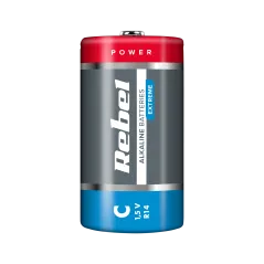 Baterie alkaliczne REBEL EXTREME LR14 2szt/bl.