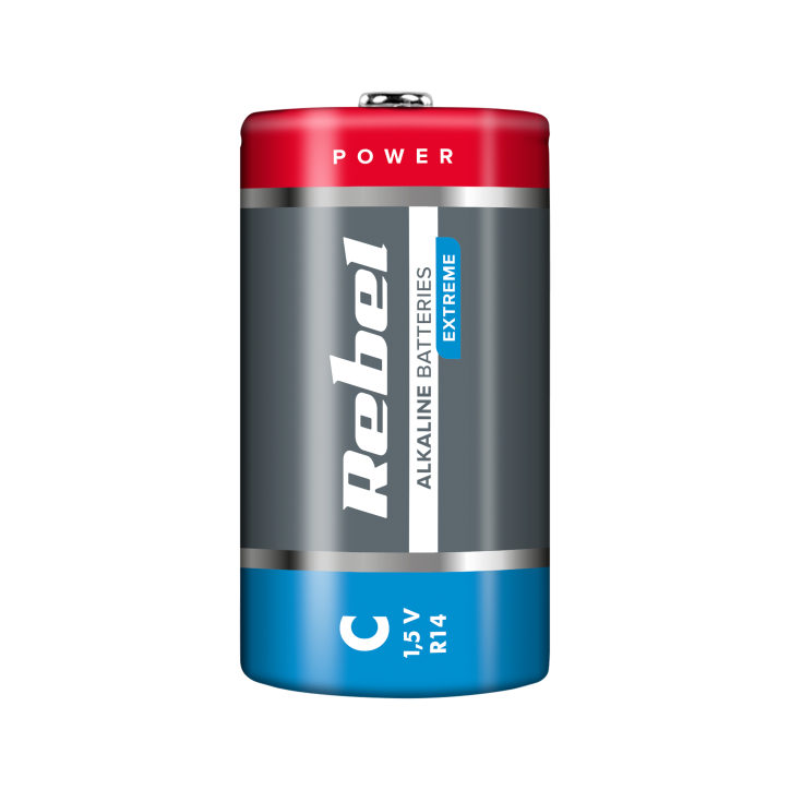 Baterie alkaliczne REBEL EXTREME LR14 2szt/bl. Baterie alkaliczne REBEL EXTREME LR14 2szt/bl.