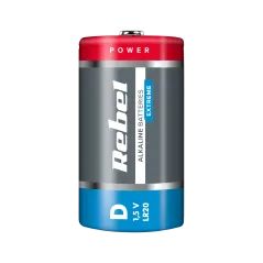 Baterie alkaliczne REBEL EXTREME LR20 2szt/bl.